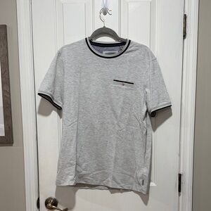 Ted Baker Light Gray T-Shirt with Black Accents